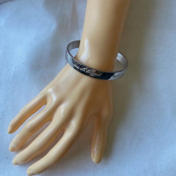 kate spade "Happily Ever After" Silver Plated Bangle Bracelet - Picture 8 of 13